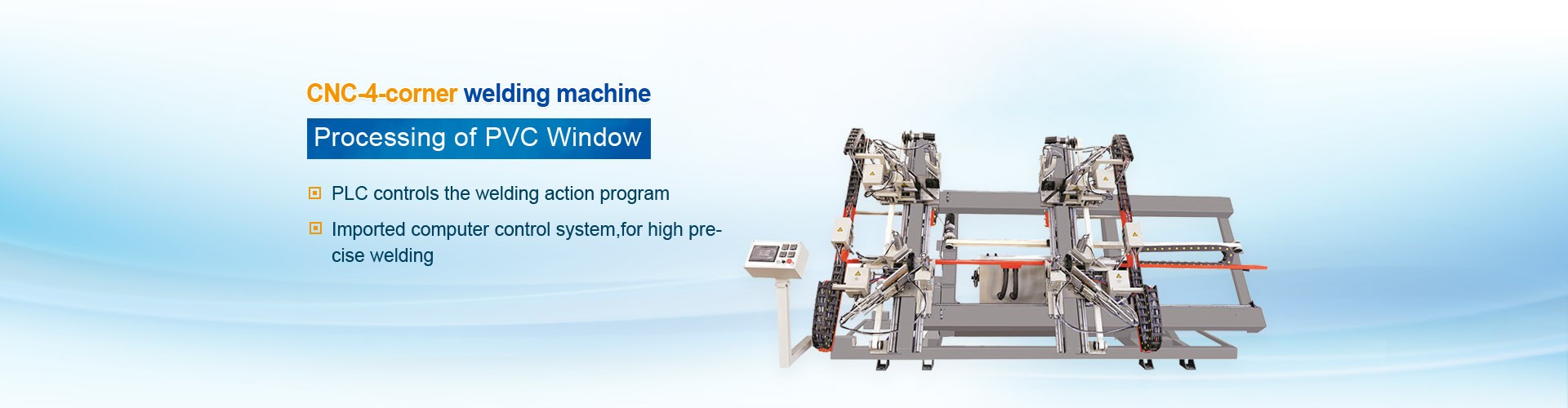 PVC Profile CNC Four Corner Vertical Welding Machine